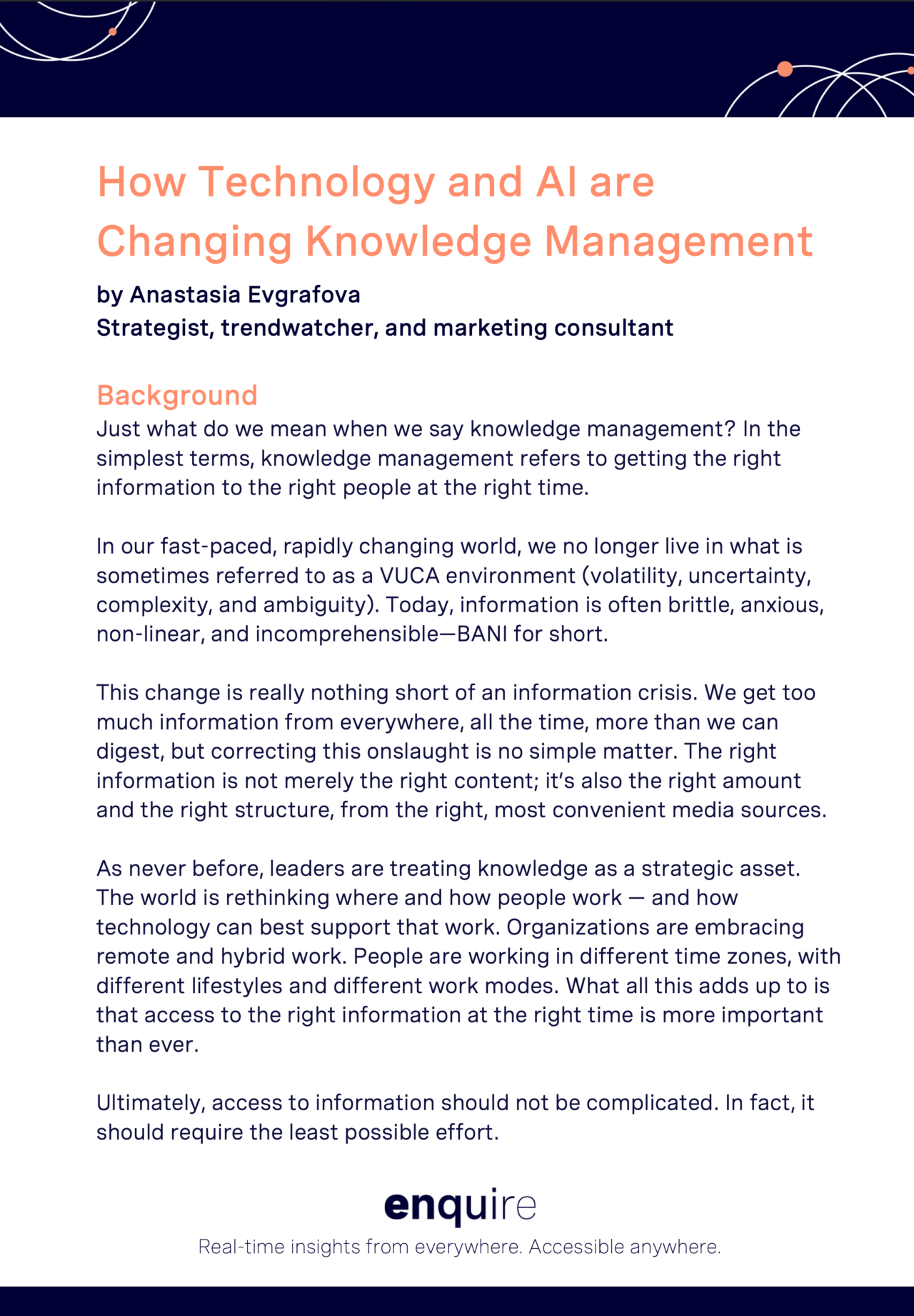 How Technology and AI are Changing Knowledge Management